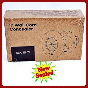 EVEO In-Wall Cord Concealer White Cable Management Kit 2-Pack X004C9HJT1 New
